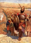 Joshua leading the Israelites across the Jordan