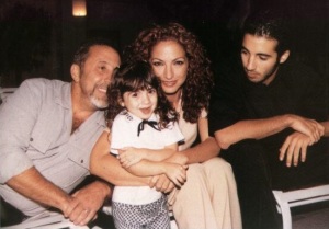The Estefan family in 1996: Emilio, Emily Marie, Gloria, Nayib